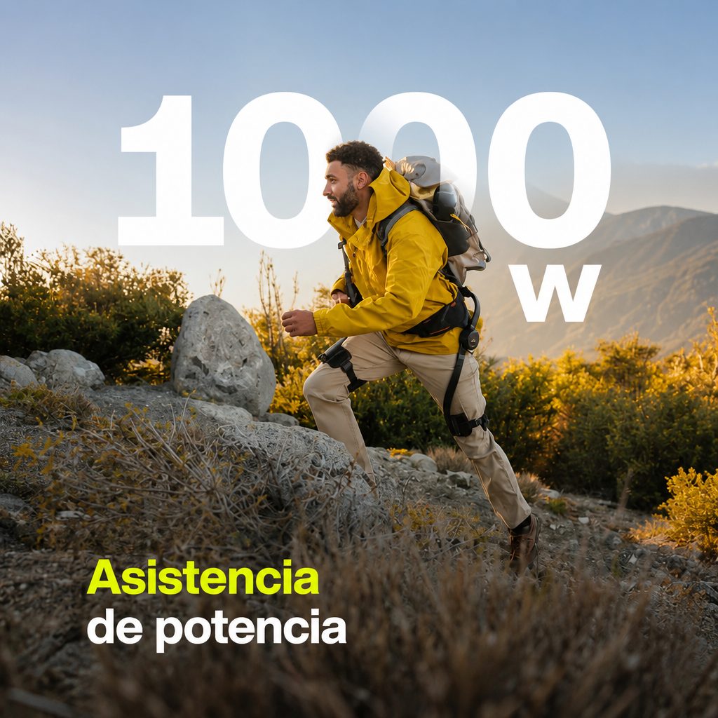 Asistencia de hasta 1000 W en pendientes